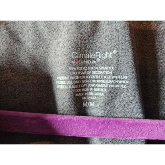 Climate Right by Cuddl Duds Scrub Set Size M Gray *NEW* - Picture 5 of 5
